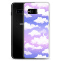 Cloudy Sky Samsung® Clear Case showcases a dreamy purple gradient design, protecting your phone stylishly.
