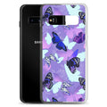 Colorful Butterfly Samsung® Clear Case showcasing vibrant butterfly prints, perfect for your stylish phone protection.