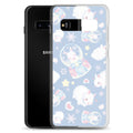 Protect your phone with the Snow Bunny Samsung® Clear Case, featuring cute bunnies and a pastel design.