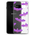 Aensland Samsung® Clear Case featuring playful bats, perfect for protecting your phone in style.