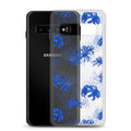 Stylish Higanbana Samsung® Clear Case showcasing a vibrant floral design, perfect for protecting your device.