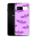 Stylish Aensland Samsung® Clear Case featuring playful bat design, perfect for protecting your phone in style.