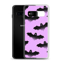 Stylish Aensland Samsung® Clear Case features playful bats, protecting your phone from scratches and dust.