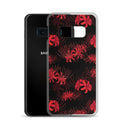 Stylish Higanbana Samsung® Clear Case showcasing a floral design, perfect for protecting your device in style.