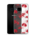 Stylish Higanbana Samsung® Clear Case showcasing vibrant floral design, protecting your phone in elegance.