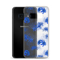 Showcasing the Higanbana Samsung® Clear Case, featuring a stylish floral design that protects your phone beautifully.