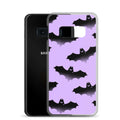 Stylish Morrigan Samsung® Clear Case features a bat design, offering protection from scratches and dirt. Perfect for sunny days!