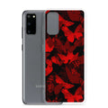 Butterfly Samsung® Clear Case featuring a vibrant butterfly print, perfect for protecting your phone in style.