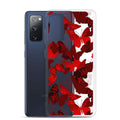 Butterfly Samsung® Clear Case featuring vibrant red butterflies, perfect for protecting your Samsung phone stylishly.