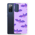 Protect your phone in style with the Morrigan Samsung® Clear Case featuring charming bat designs.