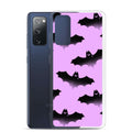 Aensland Samsung® Clear Case featuring playful bats design, perfect for protecting your phone in style.