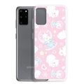Cute Snow Bunny Samsung® Clear Case featuring adorable bunnies, perfect for adding charm to your phone.