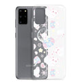 Snow Kitten Samsung® Clear Case features adorable kittens, perfect for feminine pastel outfits and phone protection.
