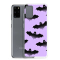 Sleek Morrigan Samsung® Clear Case with bat design, perfect for protecting your phone from scratches and dirt.