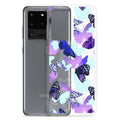 Colorful Butterfly Samsung® Clear Case showcasing vibrant butterfly designs, perfect for stylish phone protection.