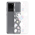 Protect your phone stylishly with the Snow Bunny Samsung® Clear Case, featuring adorable bunnies and pastel colors.