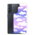 Stylish Cloudy Sky Samsung® Clear Case featuring a dreamy purple gradient design for ultimate phone protection.
