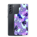 Butterfly Samsung® Clear Case showcasing vibrant butterfly designs, perfect for adding color to your Samsung phone.