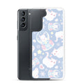 Protect your phone in style with the Snow Kitten Samsung® Clear Case, featuring adorable kittens and pastel colors.