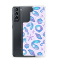 Protect your phone with the Sea Princess Samsung® Clear Case, featuring a vibrant seashell design and flexible sides.