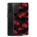Stylish Higanbana Samsung® Clear Case showcasing a vibrant floral design, perfect for protecting your device.