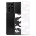 Stylish Cloudy Sky Samsung® Clear Case featuring dreamy clouds, protecting your phone from scratches and dust.
