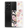 Showcasing the Sweet Teddy Samsung® Clear Case with vibrant designs, perfect for protecting your phone stylishly.