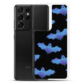Sleek Lilith Samsung® Clear Case featuring playful bats, perfect for protecting your phone in style.