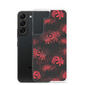 Sleek Higanbana Samsung® Clear Case featuring a floral design, protecting your device in style and elegance.