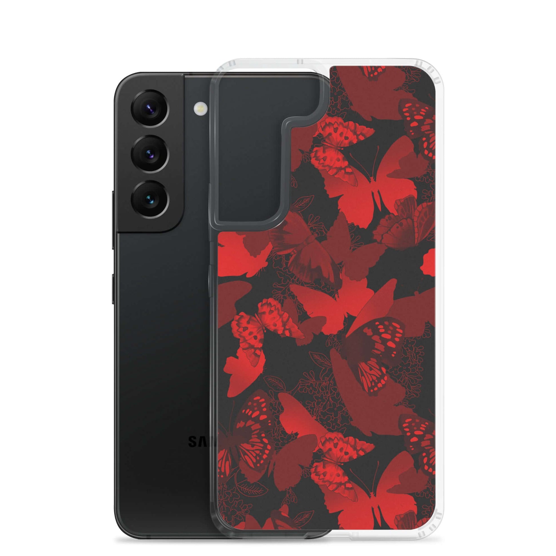 Showcase your style with the Butterfly Samsung® Clear Case, featuring a vibrant butterfly design for Samsung devices.