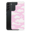 Stylish Cloudy Sky Samsung® Clear Case featuring a dreamy pink cloud design for ultimate phone protection.