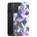 Colorful Butterfly Samsung® Clear Case showcasing vibrant butterfly prints, perfect for protecting your phone stylishly.