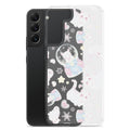 Cute Snow Kitten Samsung® Clear Case featuring playful kittens, perfect for a pastel outfit and phone protection.