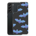 Stylish Lilith Samsung® Clear Case featuring playful bats, offering protection against scratches and dust.