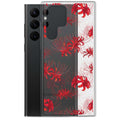 Stylish Higanbana Samsung® Clear Case featuring a vibrant floral design, perfect for protecting your Galaxy S22 Ultra.