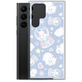 Stylish Snow Bunny Samsung® Clear Case with cute bunnies, perfect for a pastel aesthetic and phone protection.