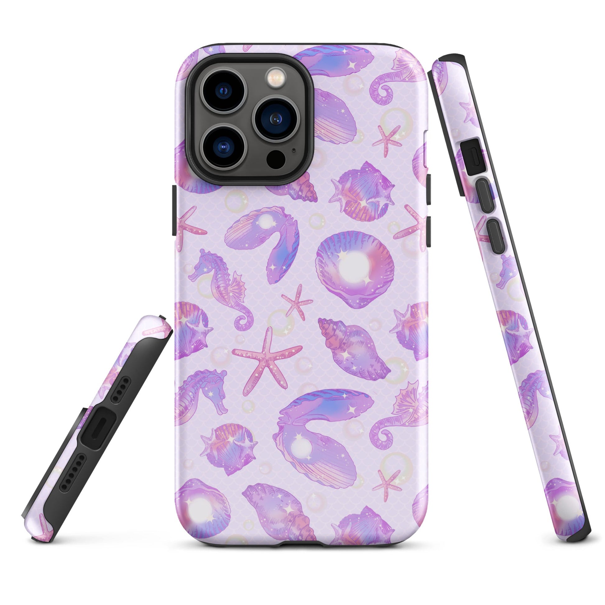 Stylish Sea Princess iPhone® Tough Case featuring vibrant sea-themed designs for durable protection and trendy style.