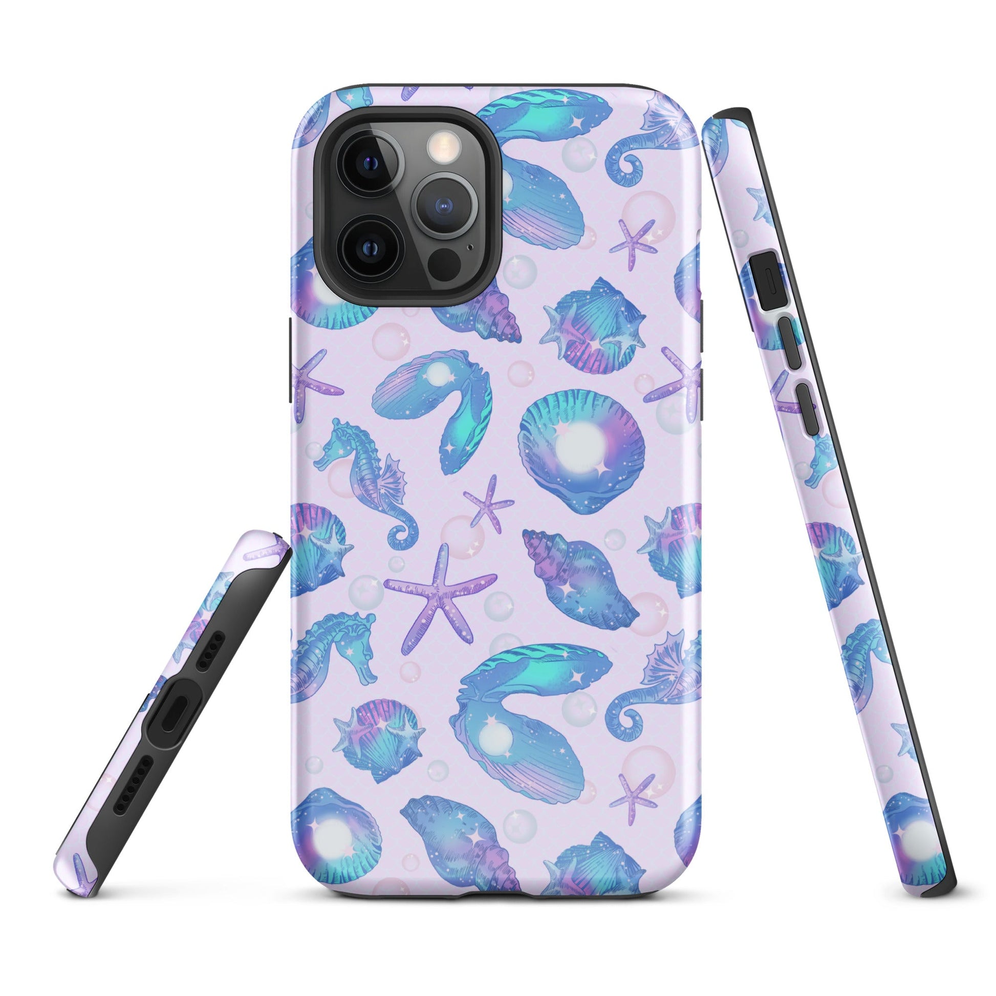 Stylish Sea Princess iPhone® Tough Case features ocean-themed design, ensuring your phone stays protected and fashionable.