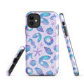 Stylish Sea Princess iPhone® Tough Case featuring vibrant marine designs, ensuring protection and fashion year-round.
