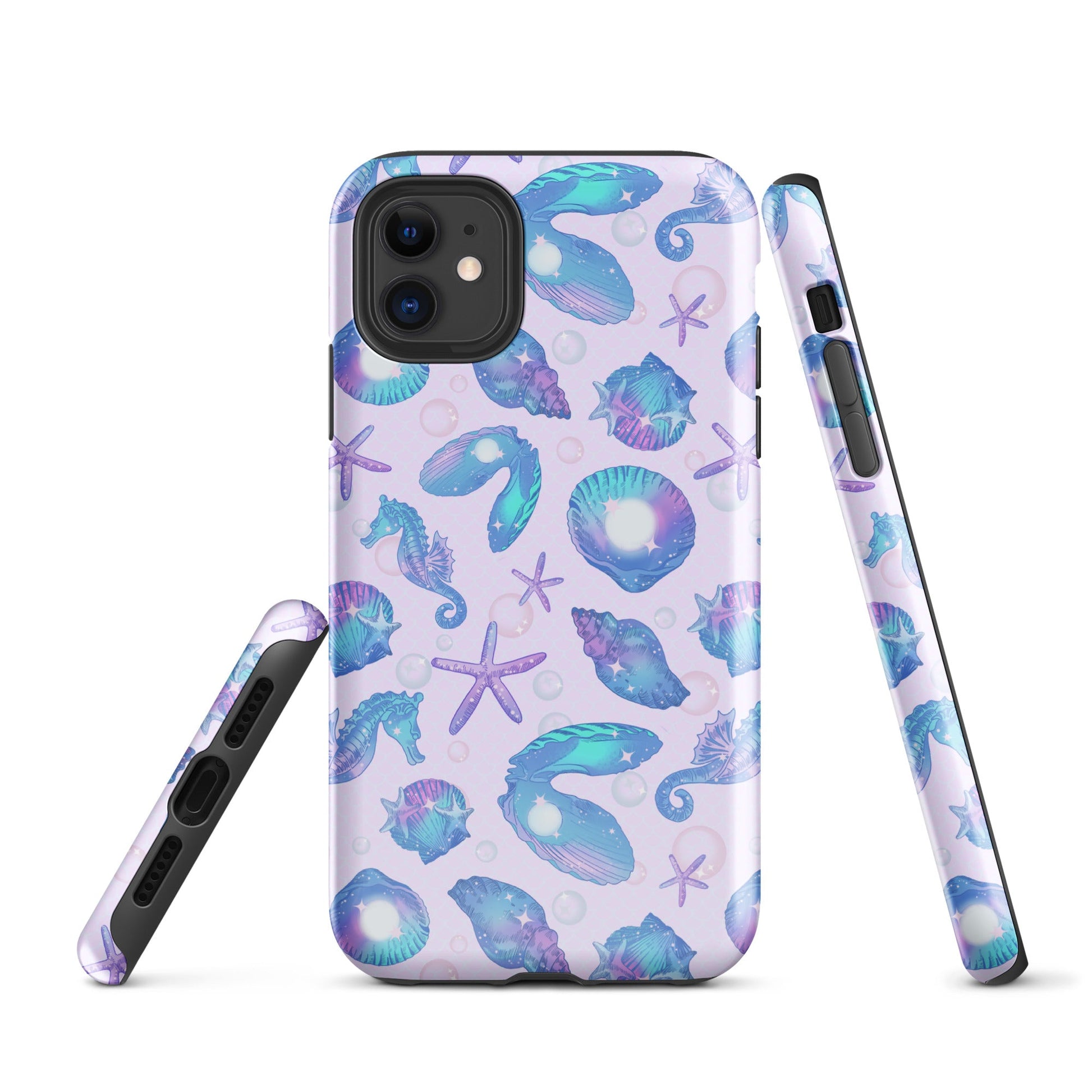 Stylish Sea Princess iPhone® Tough Case featuring vibrant marine designs, ensuring protection and fashion year-round.
