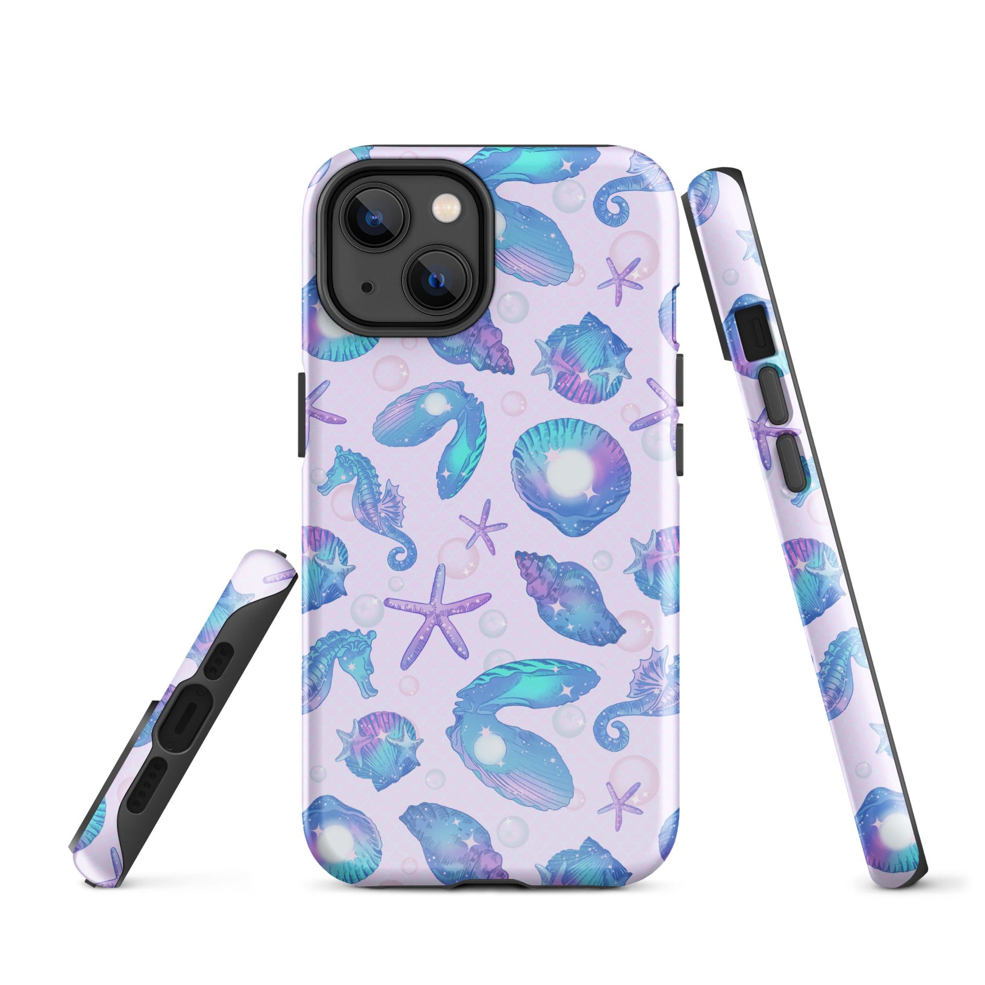 Stylish Sea Princess iPhone® Tough Case featuring vibrant marine designs, ensuring protection and flair year-round.
