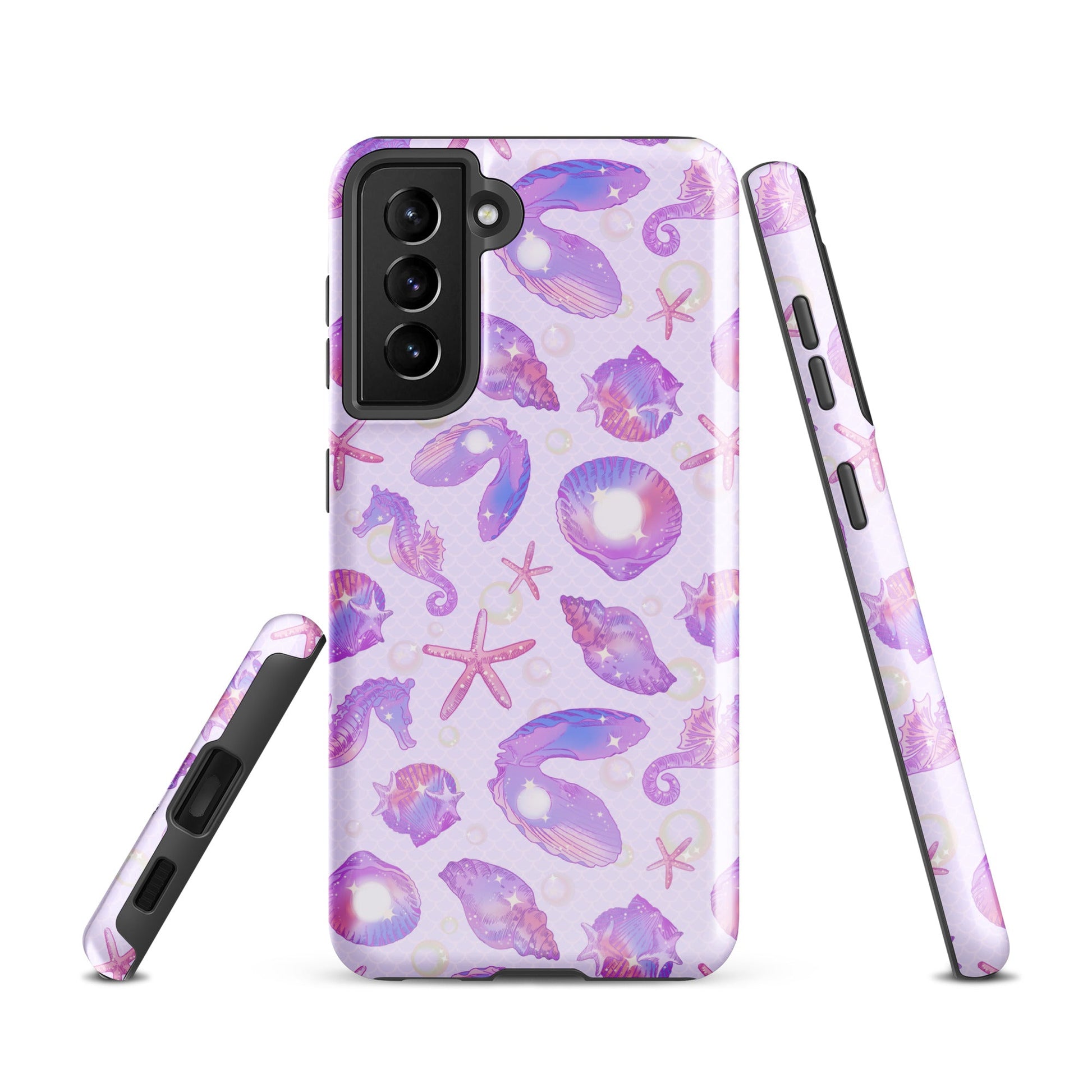 Sea Princess Samsung® Tough Case showcases seashells and starfish, combining style with superior protection for your phone.