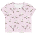 Cute Snow Bird Crop Top featuring adorable bird designs, perfect for feeling warm and fuzzy this holiday season.