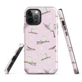 Stylish Snow Bird iPhone® Tough Case featuring a durable design for protection and a chic winter theme.
