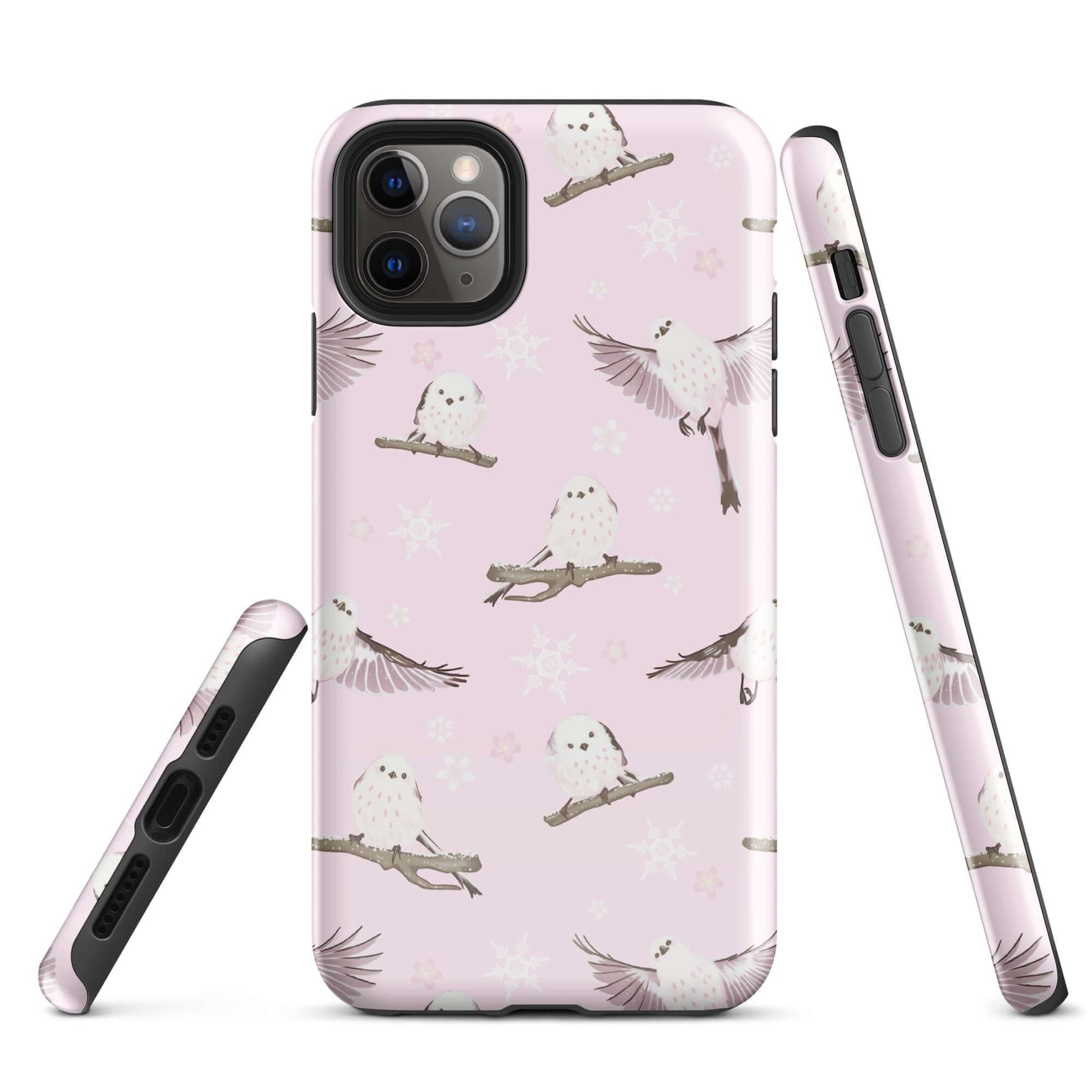Stylishly protect your phone with the Snow Bird iPhone® Tough Case, featuring a durable design and charming bird pattern.