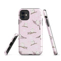 Snow Bird iPhone® Tough Case features an impact-resistant design with a charming bird pattern for stylish protection.