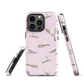 Stylish Snow Bird iPhone® Tough Case featuring a durable design with impact-resistant polycarbonate and TPU lining.