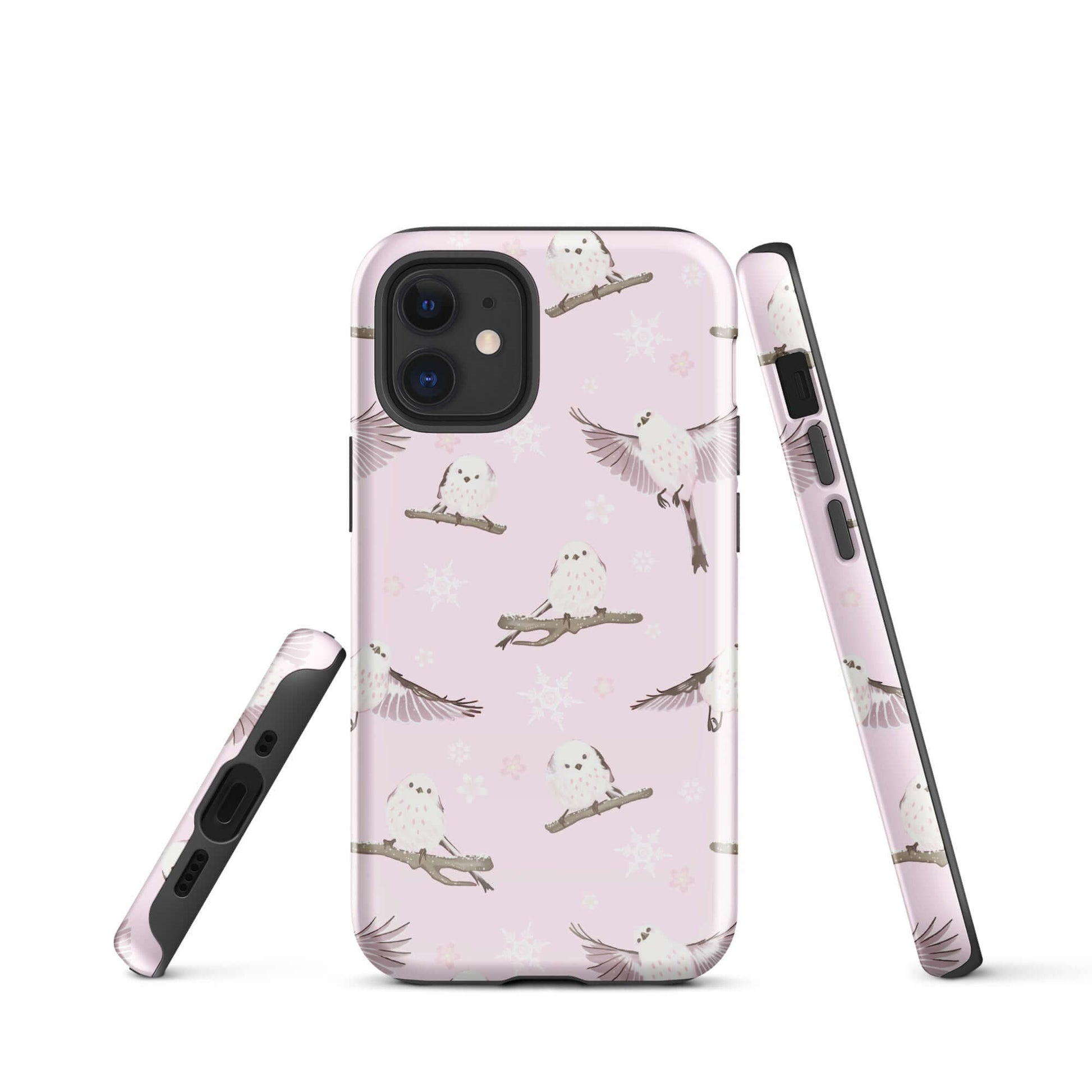 Stylish Snow Bird iPhone® Tough Case with durable dual-layer design, offering impact protection and fashionable aesthetics.