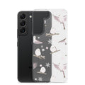 Sleek Snow Bird Samsung® Clear Case featuring pastel birds, perfect for winter outings and stylish protection.