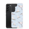 Protect your phone in style with the Snow Bird Samsung® Clear Case, featuring cute birds on a pastel background.